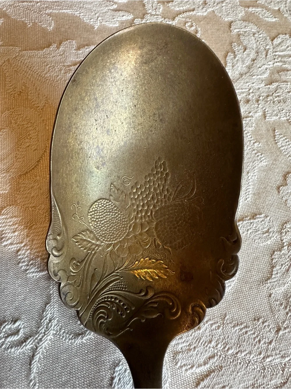 BAntique silverplate serving spoon International Silver Imperial pattern 1893 re